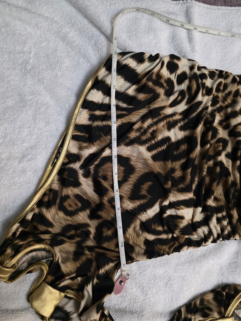 Cameo One Shoulder Animal Print Ruched Bodycon Dress Size Medium - Picture 8 of 11